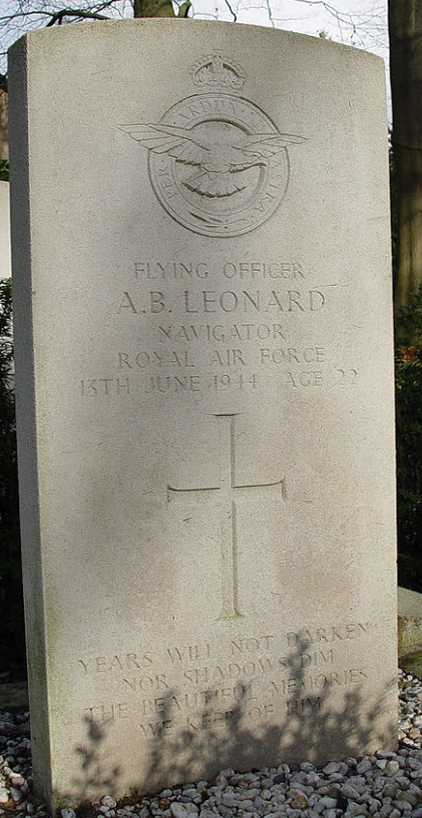 F/O Andrew Burgess Leonard<br/><br /><br />died June 13th, 1944